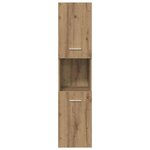 vidaXL Armoire de salle de bain suspendue chêne artisanal 30x30x130 cm