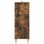 vidaXL Armoire à tiroirs Chêne fumé 33 x 34 5 x 90 cm