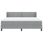 Lit à ressort vidaXL avec matelas Gris clair 180x200 cm Tissu