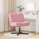 vidaXL Fauteuil relaxant pivotant Rose 63 x 75 x 76 cm Velours