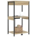 vidaXL Cabinet de chevet avec étagère Chêne Sonoma 41 x 31 x 76 cm