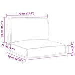 vidaXL Set de coussins de palette 2 Pièces Crème 70 x 70 x 12 cm