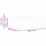 vidaXL Cadre de lit avec matelas Bleu 200 x 200 cm tissu