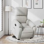 vidaXL Fauteuil inclinable gris clair tissu microfibre