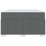 vidaXL Cadre de lit avec matelas Gris foncé 120 x 200 cm tissu