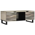 vidaXL Table basse Blanc  Noir 100 x 54 x 40 cm