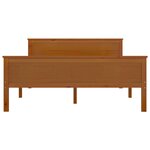 vidaXL Cadre de lit Marron miel Bois de pin massif 160x200 cm