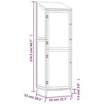 vidaXL Remise de jardin Marron 55x52x174 5 cm Bois de sapin solide