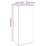vidaXL Jardinière argenté 32x29x75 cm acier galvanisé