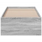 vidaXL Cadre de lit sans matelas sonoma gris 100x200 cm
