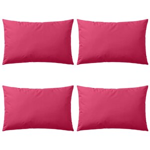 vidaXL Oreiller d'extérieur lot de 4 60 x 40 cm Rose