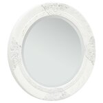 vidaXL Miroir mural style baroque 50 cm Blanc