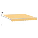 vidaXL Auvent rétractable électrique Sable 100  Polyester et Aluminium