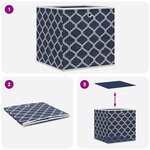 vidaXL Boîtes de rangement pliables 10 Pièces 32x32x32 cm tissu intissé