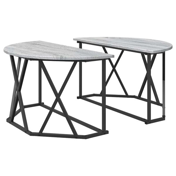vidaXL Table basse Sonoma gris 80 x 80 x 42 cm