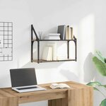 vidaXL Étagère Murale avec étagère chêne artisanal 60 x 21 x 51 cm