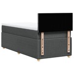 vidaXL Sommier à lattes de lit et matelas Gris foncé 90x190 cm Tissu