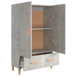 vidaXL Buffet haut Gris béton 70x31x115 cm Bois d'ingénierie