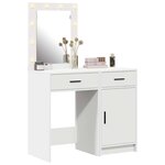 vidaXL Table de Toilette avec tiroir 2 Pièces Blanc 50 x 41 x 135 cm