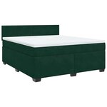 vidaXL Sommier à lattes de lit et matelas Vert foncé 180x200cm Velours