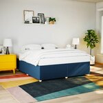 vidaXL Cadre de lit sans matelas bleu 180x200 cm tissu