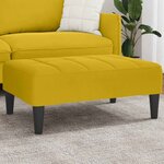 vidaXL Repose-pied jaune 77x55x31 cm velours