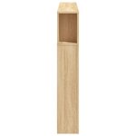 vidaXL Tête de lit à LED chêne sonoma 140x18 5x103 5cm bois ingénierie