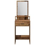 vidaXL Table de Toilette avec tiroir Bois ancien 50 x 41 x 140 cm
