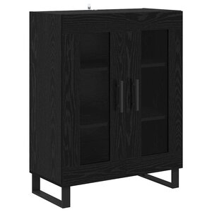 vidaXL Buffet Chêne noir 69 5 x 34 x 90 cm Bois d'ingénierie