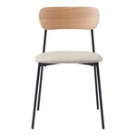 Lot de 2 chaises de salle à manger salon design moderne cuisine 78 x 45 x 48 cm beige noir effet bois 03_0009620