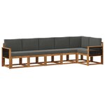 vidaXL Ensemble de canapés d'extérieur 6 Pièces Naturel et Anthracite