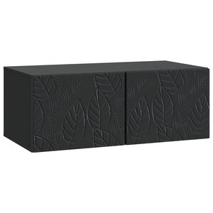 vidaXL Meuble TV mural 78 5 x 41 x 30 cm Noir Bois d'ingénierie