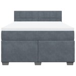 vidaXL Sommier à lattes de lit et matelas Gris foncé 140x200cm Velours