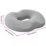 vidaXL Coussin d’assise Gris clair 42 x 36 5 x 8 cm Coton