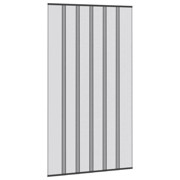 vidaXL Écran de porte insectes avec rideau en maille Noir polyester
