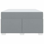 vidaXL Cadre de lit Gris clair 120 x 190 cm tissu