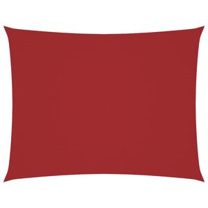 vidaXL Voile de parasol tissu oxford rectangulaire 3 5x5 m rouge