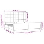 vidaXL Cadre de lit sans matelas marron foncé 160x200 cm tissu