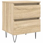 vidaXL Table de chevet chêne sonoma 40x35x50 cm bois d’ingénierie
