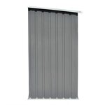 vidaXL Abri de stockage de bois Acier galvanisé 163x83x154 cm Gris