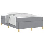 vidaXL Cadre de lit avec matelas Gris clair 120 x 190 cm tissu