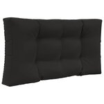 vidaXL Coussin de canapé d'extérieur 3 Pièces Noir Polyester