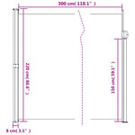 vidaXL Auvent latéral rétractable beige 220x300 cm