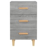 vidaXL Table de chevet sonoma gris 40x40x66 cm bois d'ingénierie