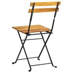 vidaXL Chaises de bistro pliables 4 Pièces Bois d'acacia massif