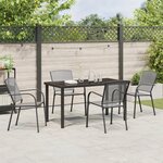 vidaXL Set de repas de jardin 5 pièces Anthracite Acier