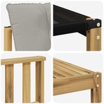 vidaXL Ensemble de canapés d'extérieur avec coussin 5 Pièces