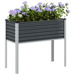 vidaXL Jardinière anthracite 100x41x90 cm acier