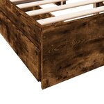 vidaXL Cadre de lit avec tiroirs sans matelas chêne fumé 140x200 cm