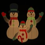 vidaXL Famille de bonhommes de neige gonflable avec LED 360 cm